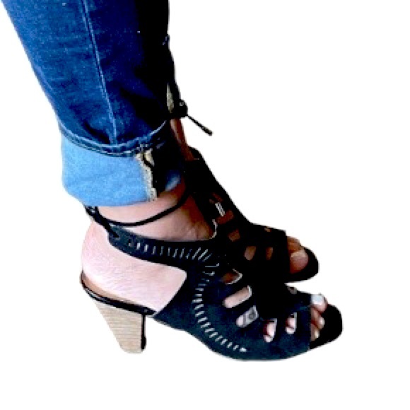 Franco Sarto Leather Heels Size 8 4” Heel Gorgeous In Good Pre-Loved Condition - Picture 5 of 11